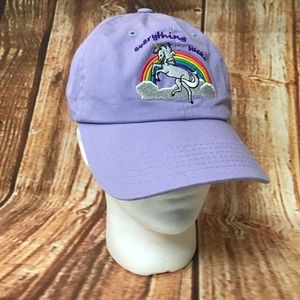 Lavender Hat Unicorn Rainbow Everything Sucks Cap